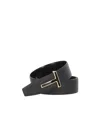 Tom Ford Logo-buckle Leather Belt In Black