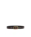 Tom Ford T-buckle Leather Belt In Black