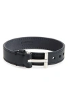 Tom Ford Adjustable Strap Bracelet Metal Hardware In Black