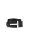 Tom Ford T Buckle Reversible Belt In Black