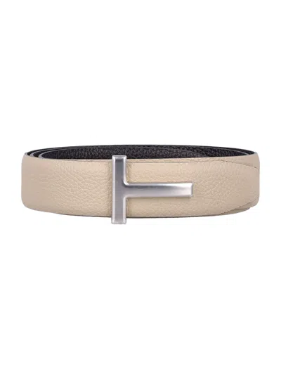 Tom Ford T Grainy Leather Belt