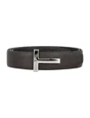Tom Ford Brown Reversible Buckle Belt In Brown