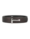 Tom Ford Brown Reversible Buckle Belt In Brown