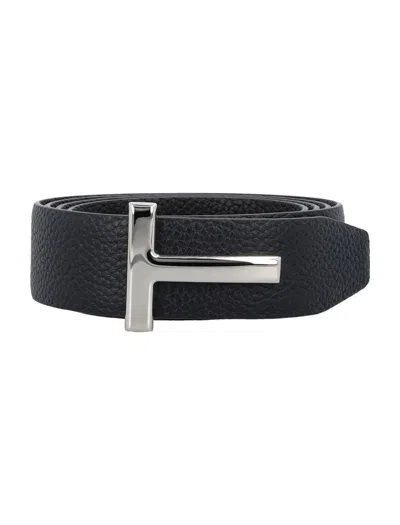 Tom Ford T Grainy Leather Belt