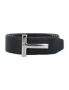 Tom Ford Grained Leather T-buckle Belt Accessories In Black