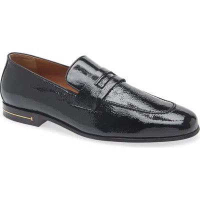 Tom Ford T Heel Penny Loafer In Black