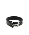 Tom Ford T-hinge Leather Bracelet In Black
