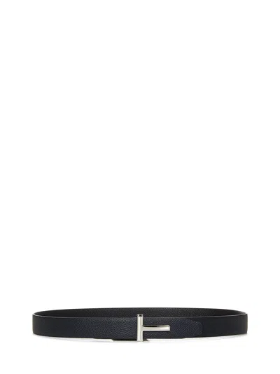 Tom Ford T Icon Reversible Belt In Blue