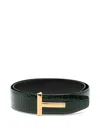 Tom Ford T Icon Belt In Green