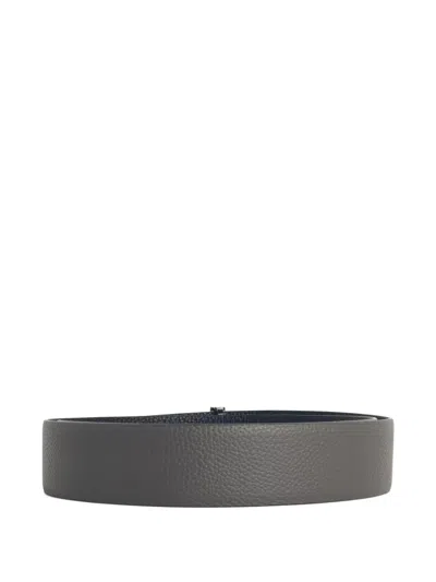 Tom Ford T Icon Grained-leather Belt In Gray