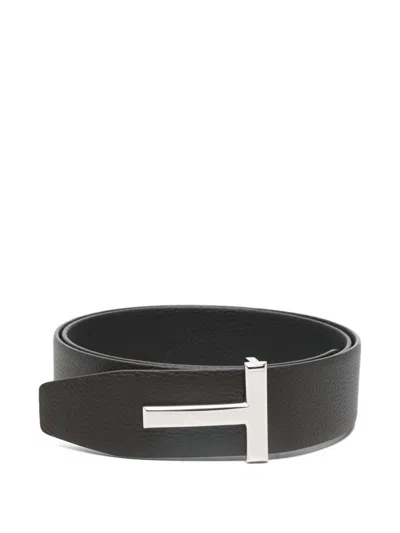 Tom Ford T Icon Reversible Belt In Black