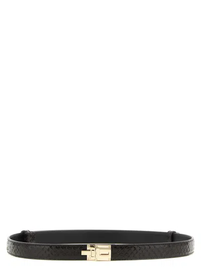 Tom Ford T Latch Belt In Brown