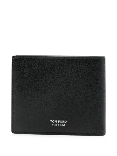 Tom Ford T Line Bi-fold Wallet In Black
