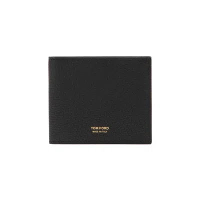 Tom Ford T-line Bifold Wallet In Black Leather
