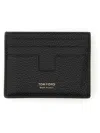 Tom Ford Soft Grain Leather T Line Classic Card Holder