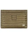 Tom Ford T Line Card Holder In Brown