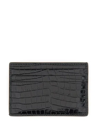 Tom Ford T Line Card Holder In Black