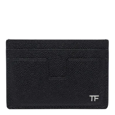 Tom Ford T Line Cards Holder In Black
