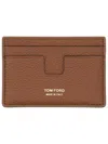 Tom Ford T Line Classic Card Holder In Brown