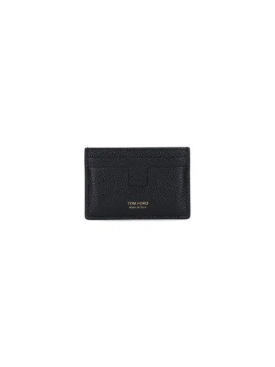 TOM FORD TOM FORD "T LINE CLASSIC" CARD HOLDER – BLACK