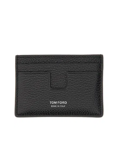 Tom Ford T Line Classic Card Holder In Black