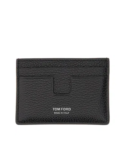 Tom Ford T Line Classic Card Holder In Black