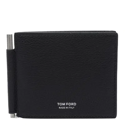 Tom Ford T Line Clip Wallet In Black