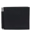 Tom Ford Black Bi-fold Wallet With T Detail On The Front And Embossed Logo On The Rear In Grained Leather Man In Black