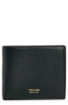 Tom Ford T-line Soft Grain Leather Bifold Wallet In Black