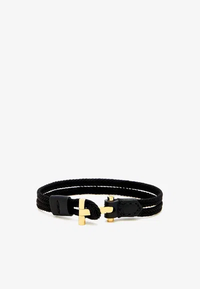 Tom Ford T-lock Bracelet In Black