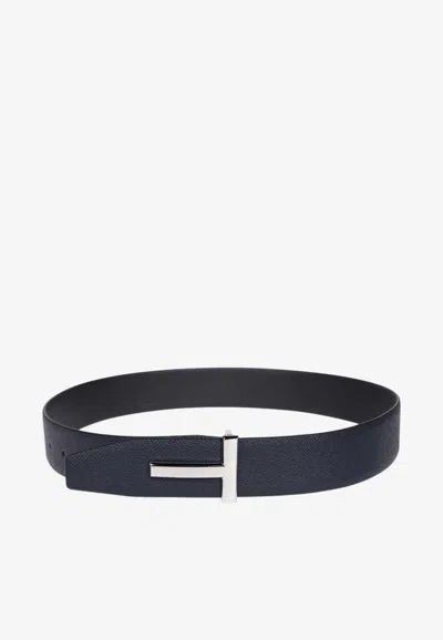TOM FORD T LOGO BUCKLE BELT IN GRAINED LEATHER,TB178-LCL220S 3LN01