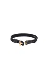 Tom Ford T Logo Plaque Bracelet In Black