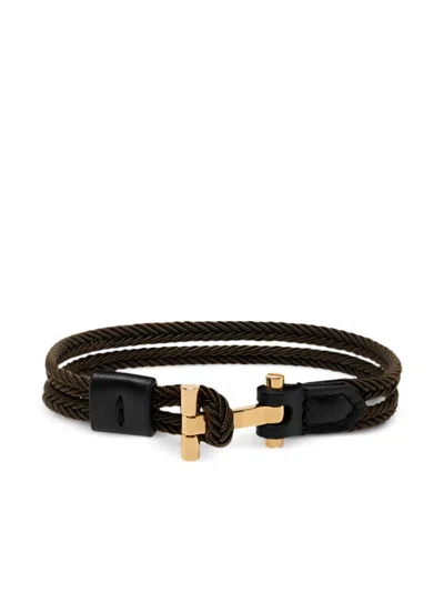 Tom Ford T Logo-plaque Bracelet In Green