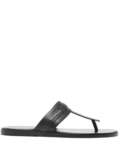 Tom Ford T Logo Sandals In Black