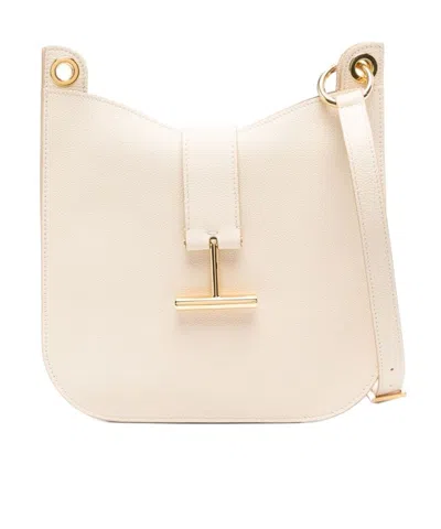 Tom Ford T-logo Shoulder Bag In Nude