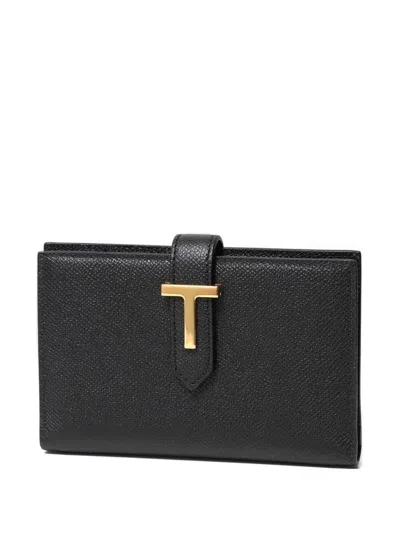Tom Ford T-logo Wallet In Blue