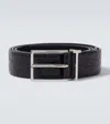 Tom Ford T Loop Croc-effect Leather Belt In Black