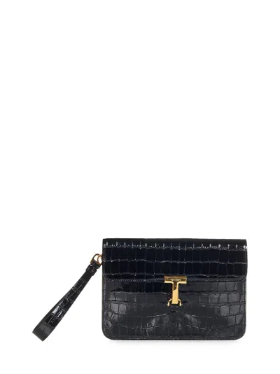 TOM FORD TOM FORD T PIN EMBOSSED CLUTCH BAG