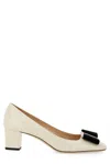 Tom Ford Audrey Velvet Bow Ballerina Pump In Milk Black