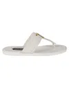 TOM FORD T PLAQUE FLAT SANDALS