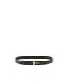 Tom Ford T Monogram Reversible Leather Belt In Black