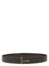 Tom Ford T Reversible Belt In Brown
