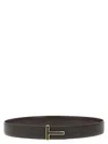 Tom Ford T Reversible Belt In Brown