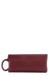 Tom Ford T-ring Leather Clutch In Red