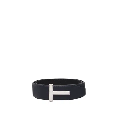 Tom Ford T-shaped Belt In Black