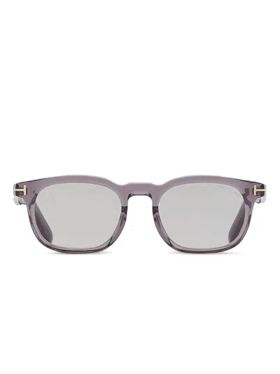Tom Ford T-shaped Hinge Detail Square-frame Full-rim Sunglasses In Neutral