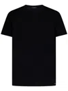 Tom Ford Black Stretch Cotton Crew Neck T-shirt In Black