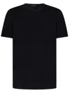 Tom Ford Black Stretch Cotton Crew Neck T-shirt In Black