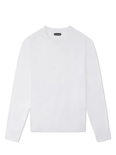 Tom Ford White Long Sleeves Sweater