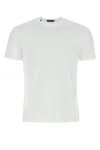 Tom Ford Crew Neck Short Sleeve T-shirt With Tonal Stitching In Beige